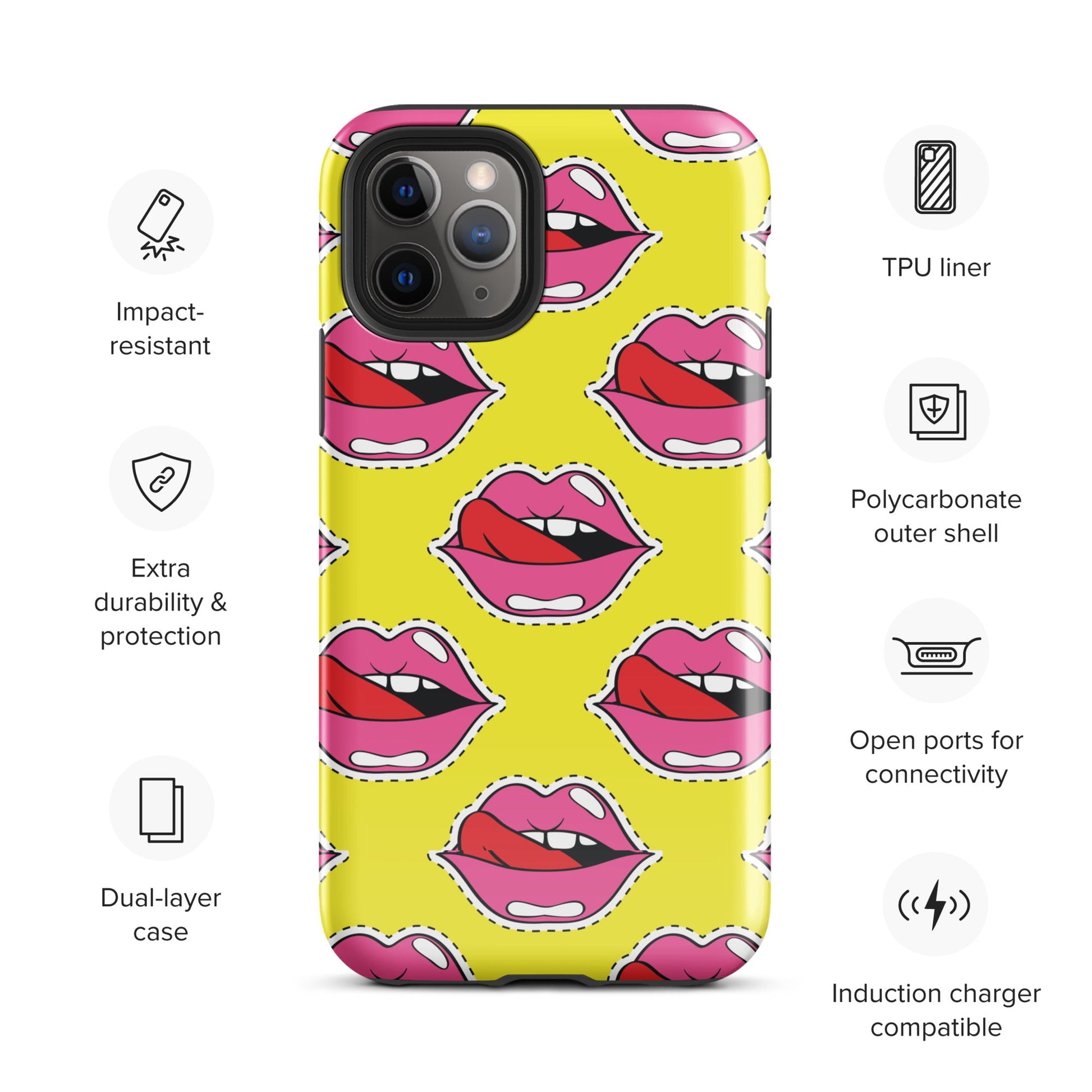 Old School Lips Tough Case for iPhone® - Graphic Punks