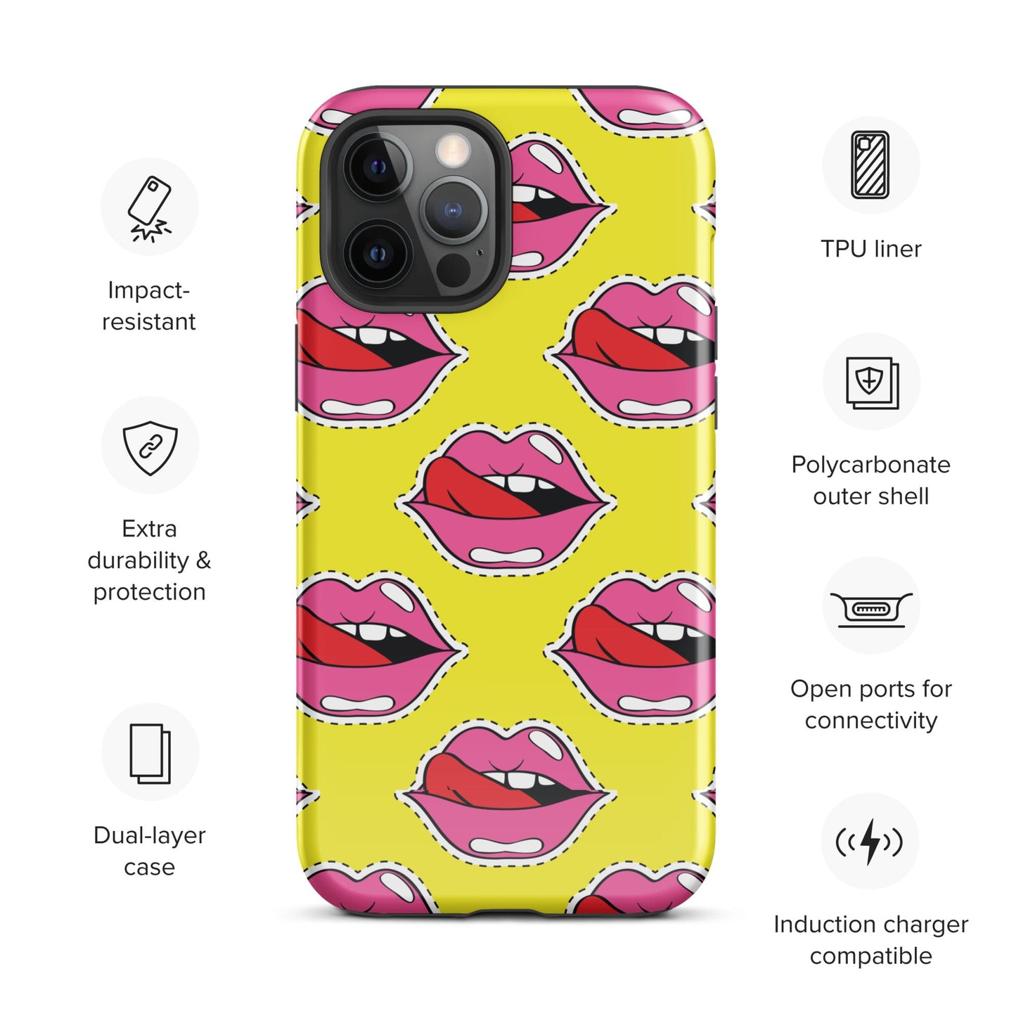 Old School Lips Tough Case for iPhone® - Graphic Punks