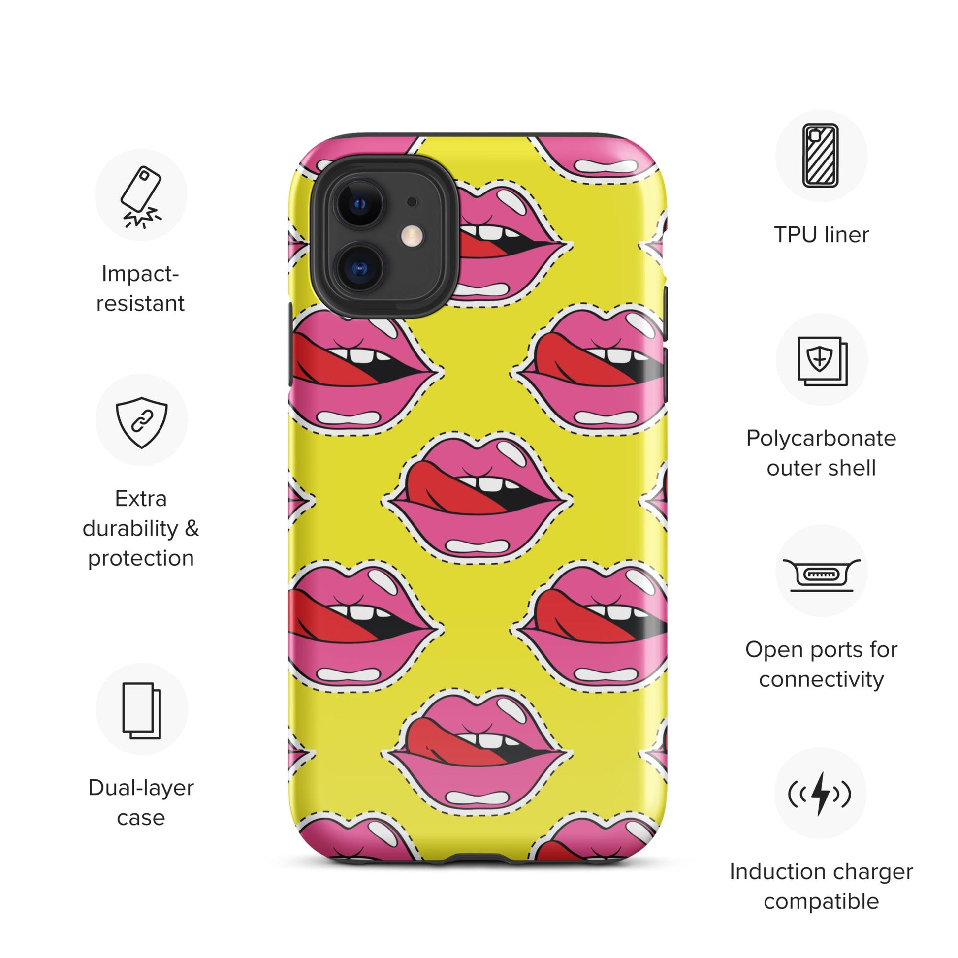 Old School Lips Tough Case for iPhone® - Graphic Punks