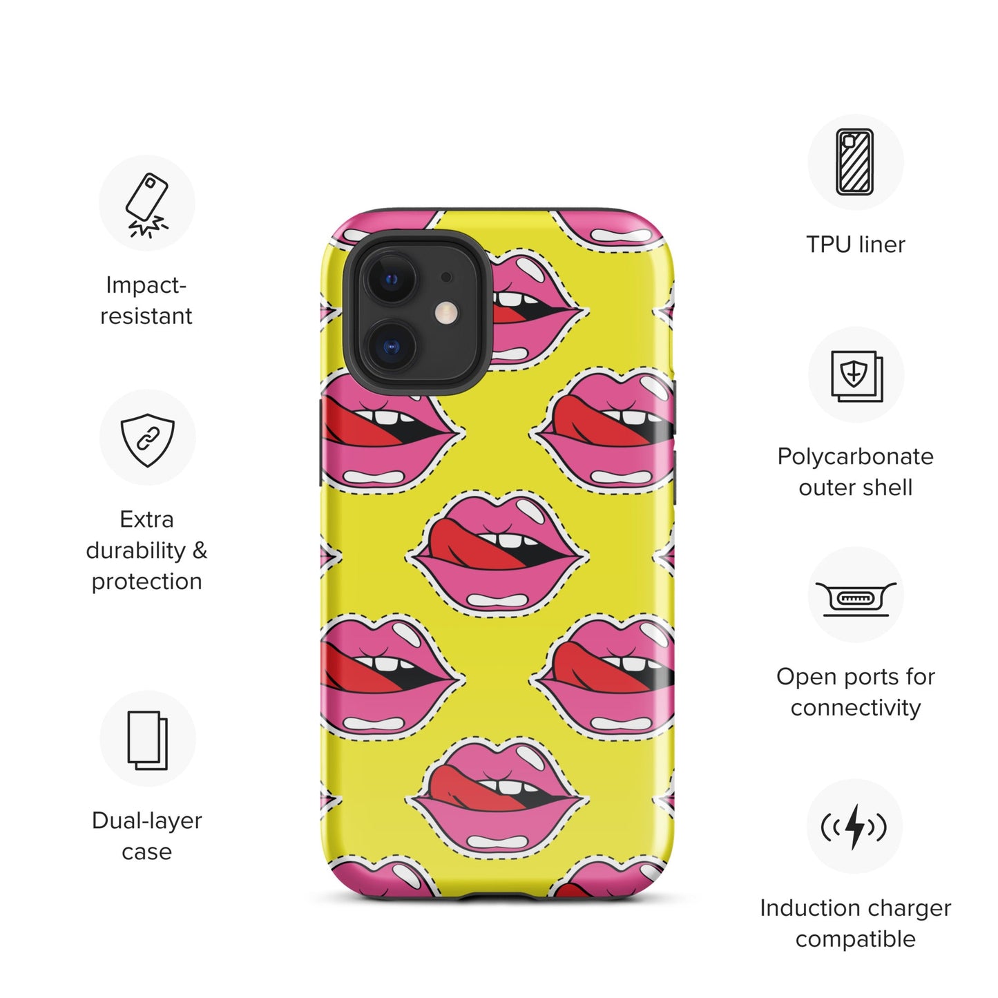 Old School Lips Tough Case for iPhone® - Graphic Punks