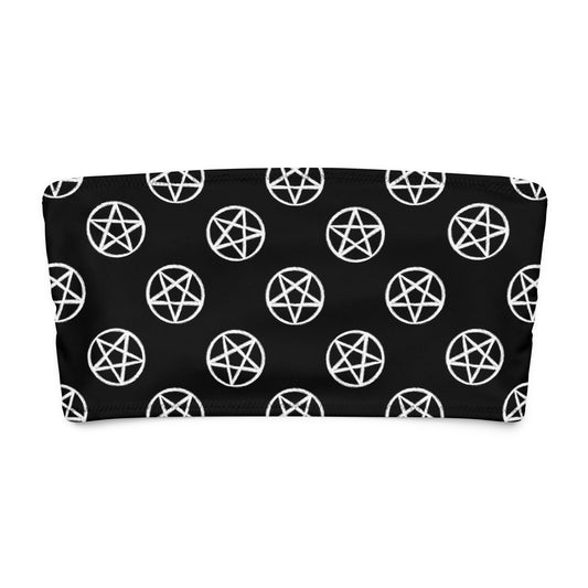 Pentagram Bandeau Bikini Top - Graphic Punks