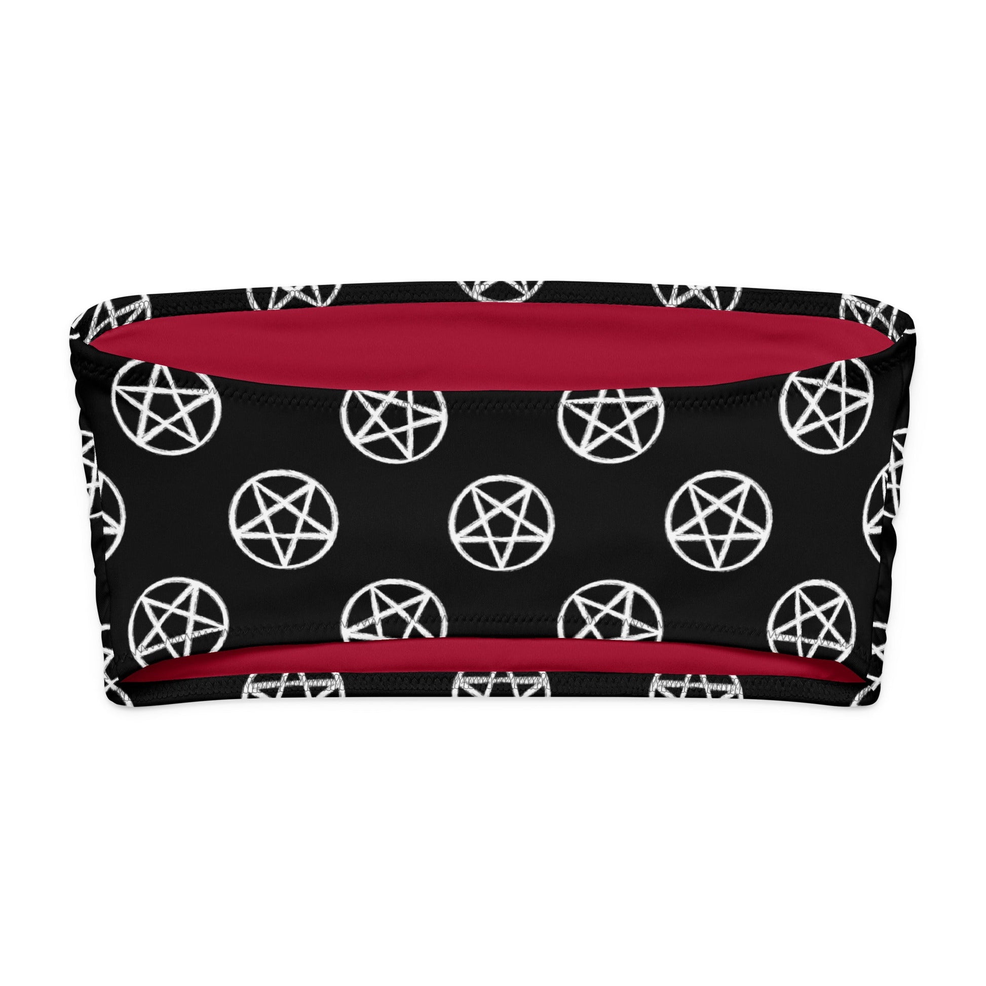 Pentagram Bandeau Bikini Top - Graphic Punks