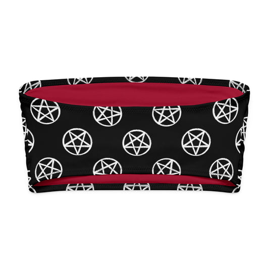 Pentagram Bandeau Bikini Top - Graphic Punks