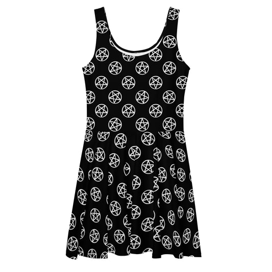 Pentagram Skater Dress - Graphic Punks