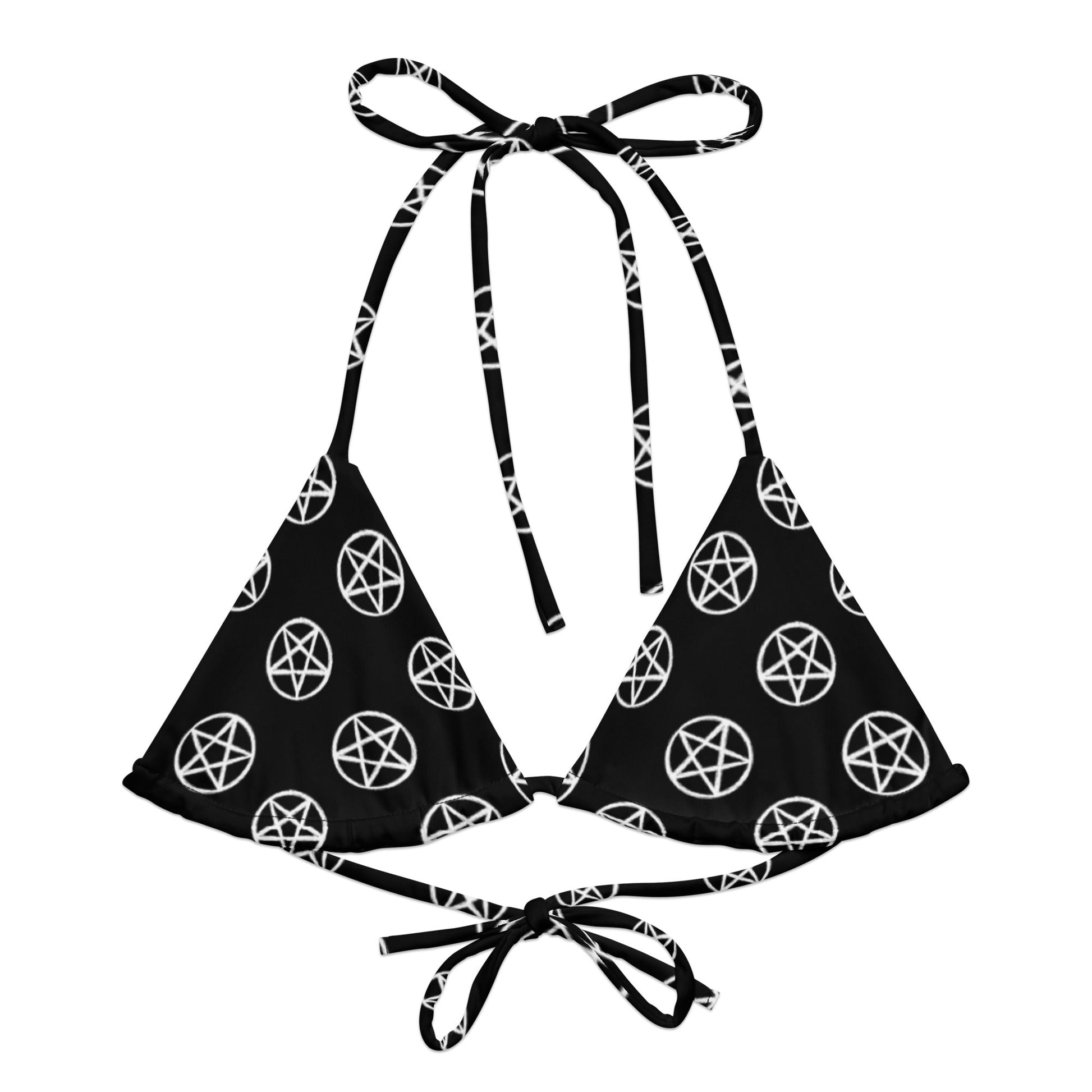 Pentagram String Bikini Top - Graphic Punks