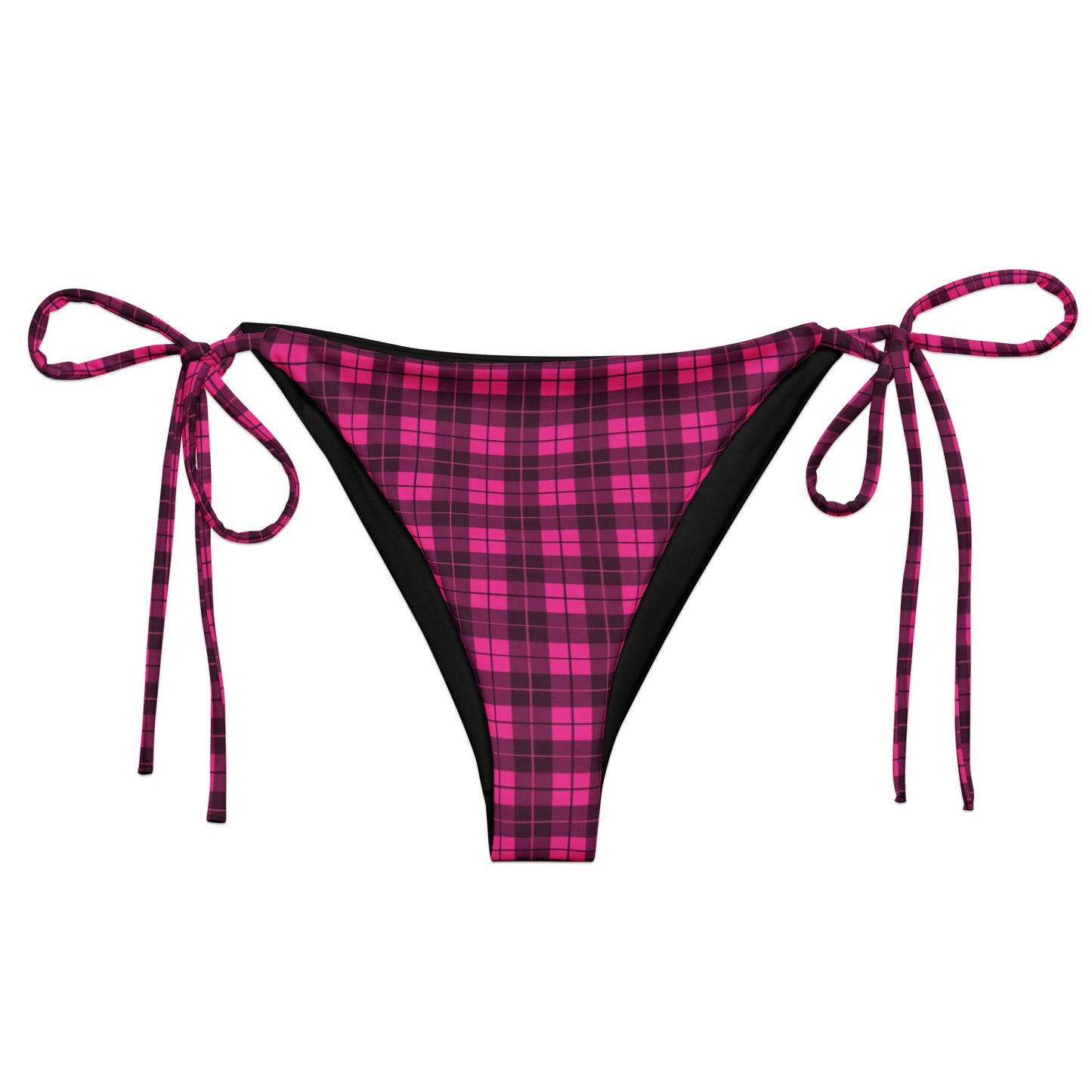 Pink Plaid String Bikini Bottom - Graphic Punks