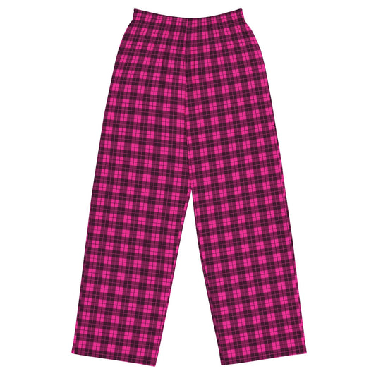 Pink Plaid Unisex Pajama Pants - Graphic Punks