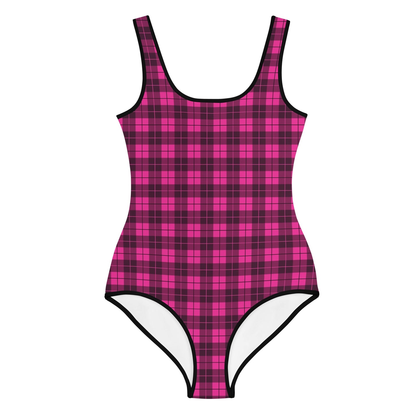 Pink Plaid Youth Swimsuit - Graphic Punks