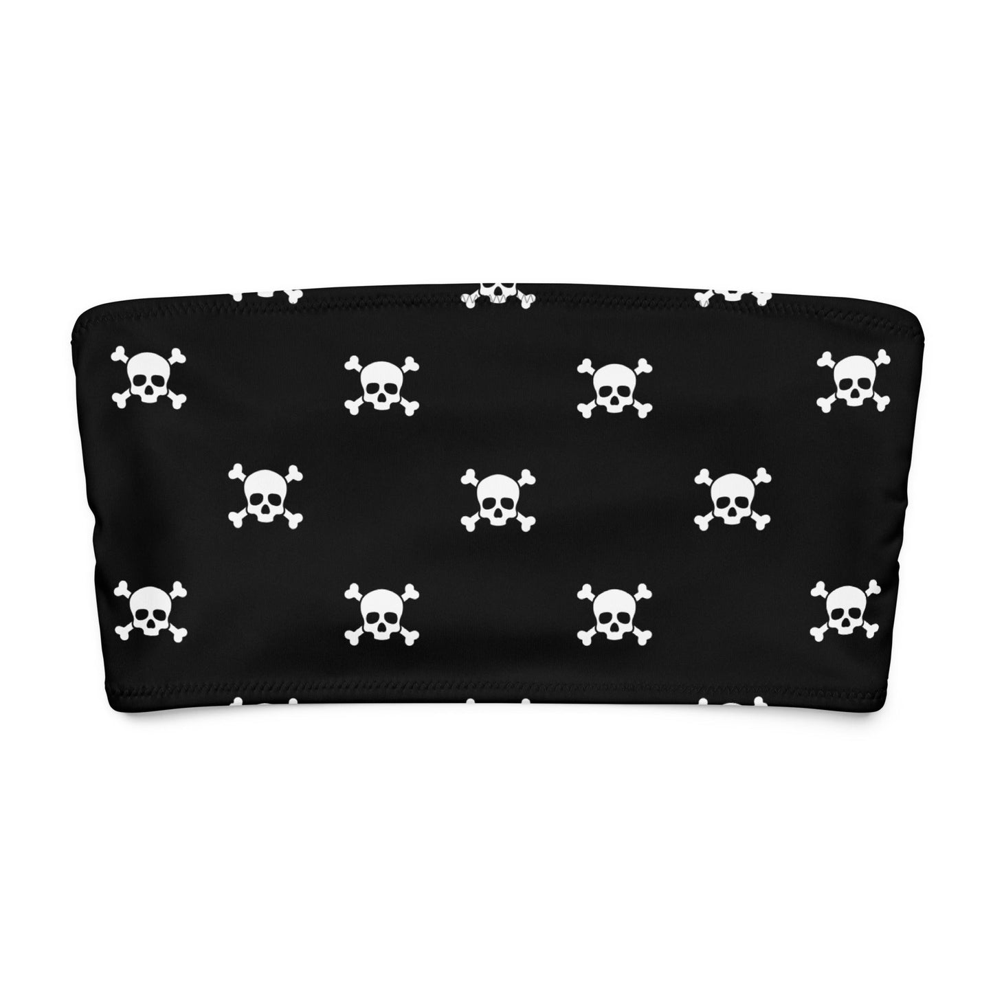 Pirate Skull Bandeau Bikini Top - Graphic Punks