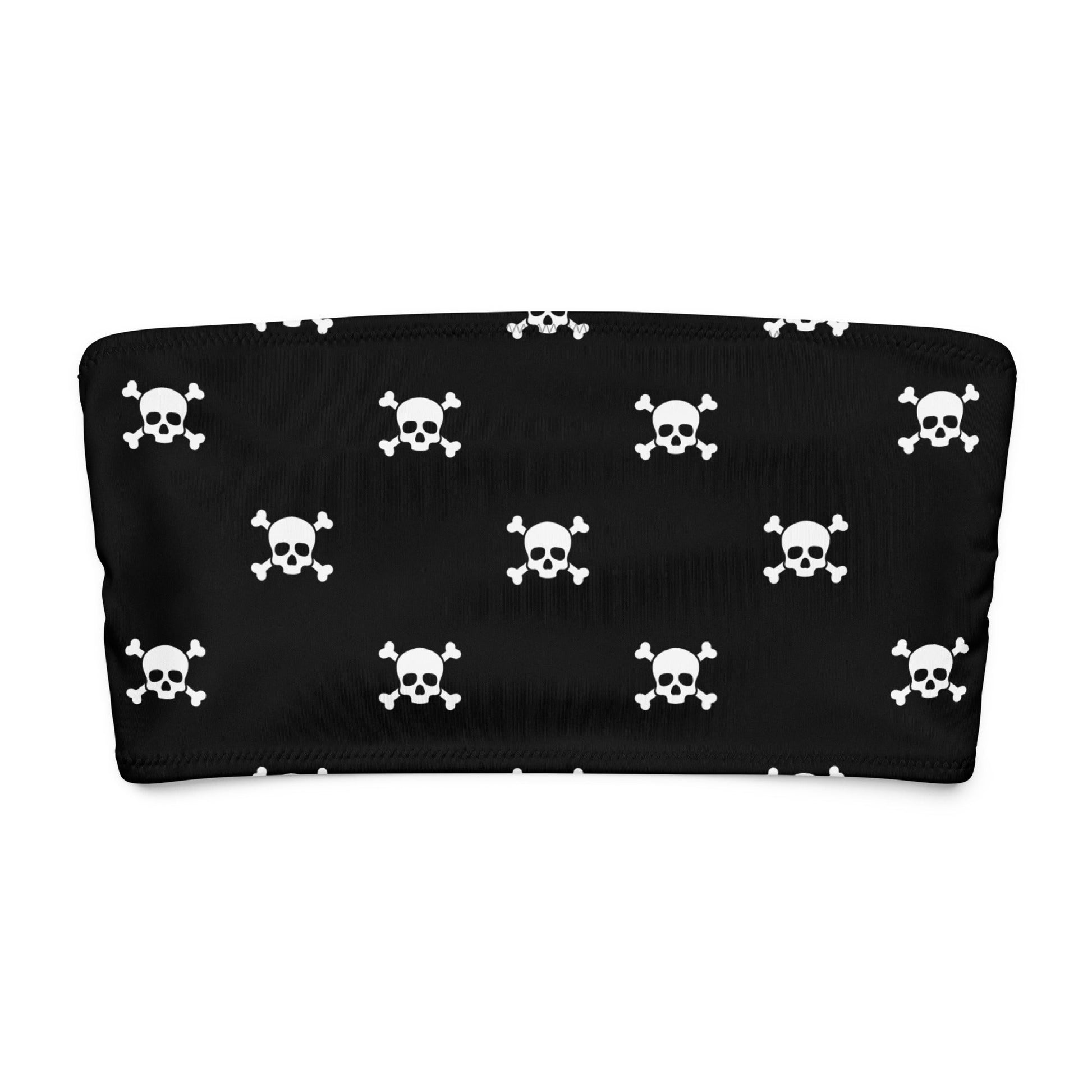 Pirate Skull Bandeau Bikini Top - Graphic Punks