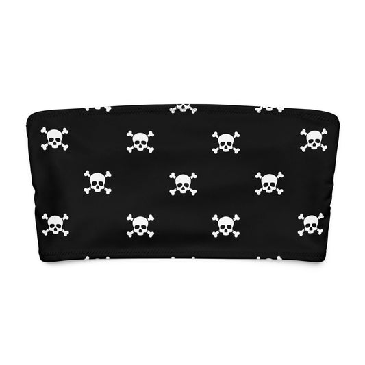 Pirate Skull Bandeau Bikini Top - Graphic Punks