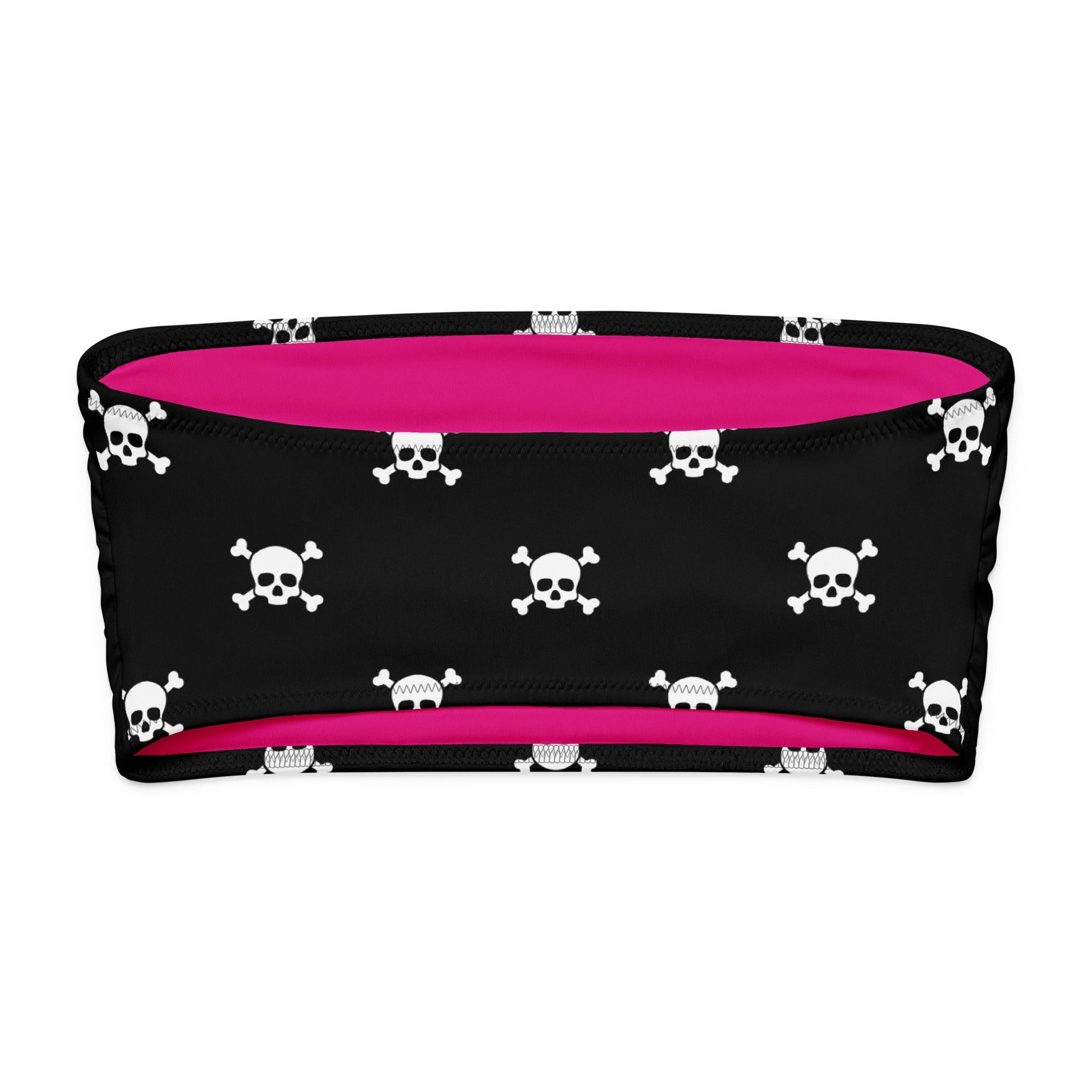 Pirate Skull Bandeau Bikini Top - Graphic Punks