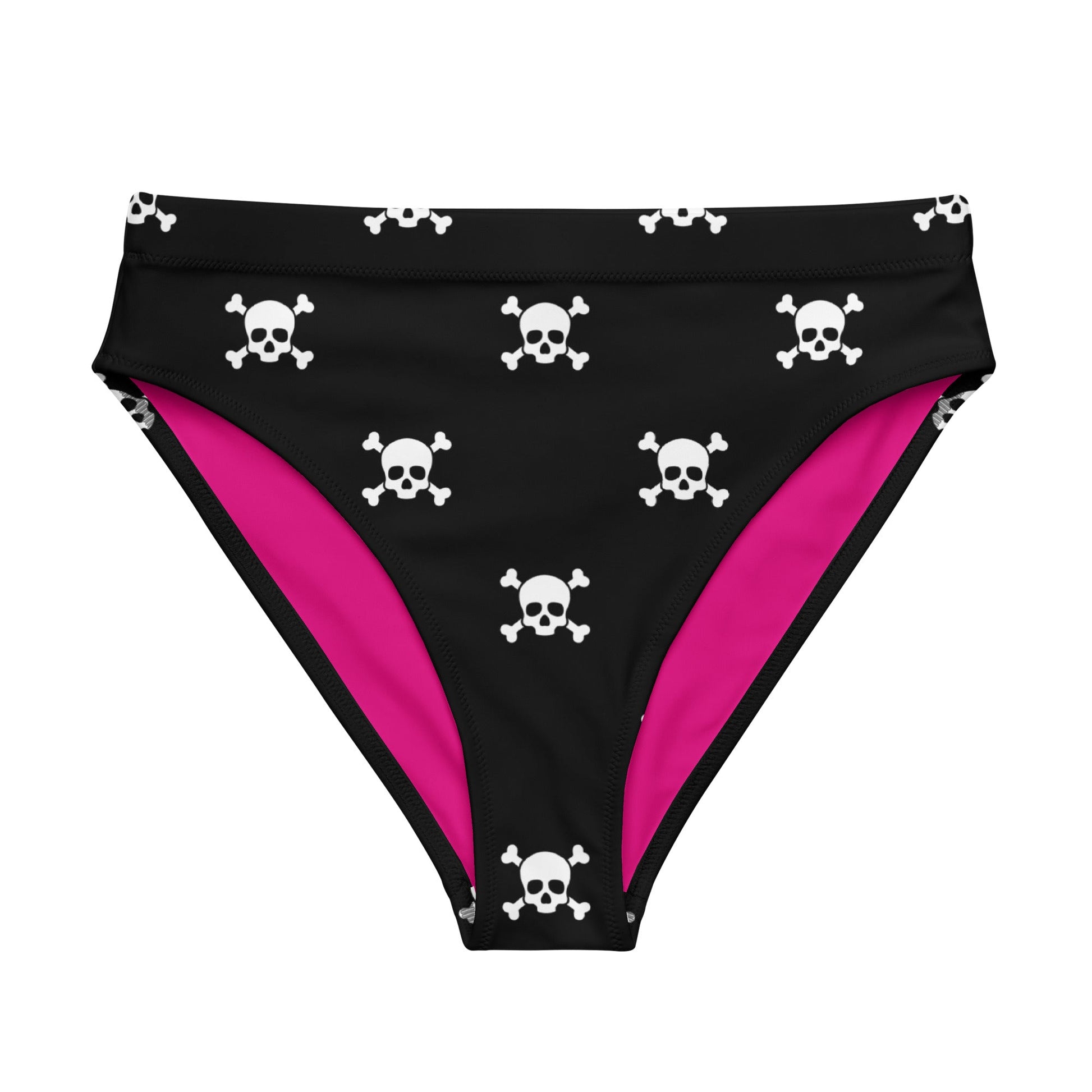 Pirate Skull High - Waisted Bikini Bottom - Graphic Punks
