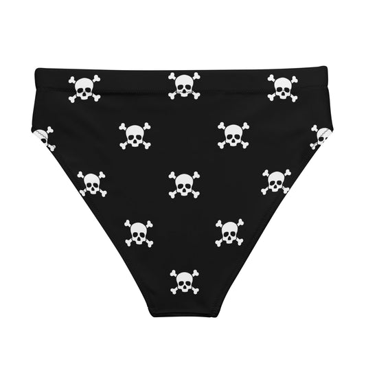 Pirate Skull High - Waisted Bikini Bottom - Graphic Punks
