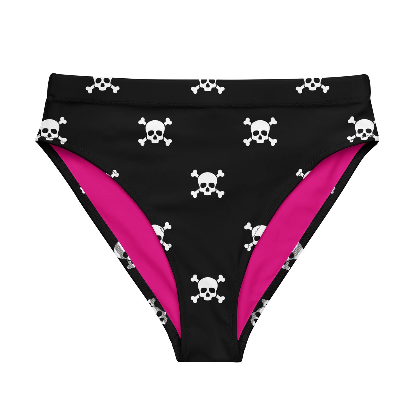 Pirate Skull High - Waisted Bikini Bottom - Graphic Punks