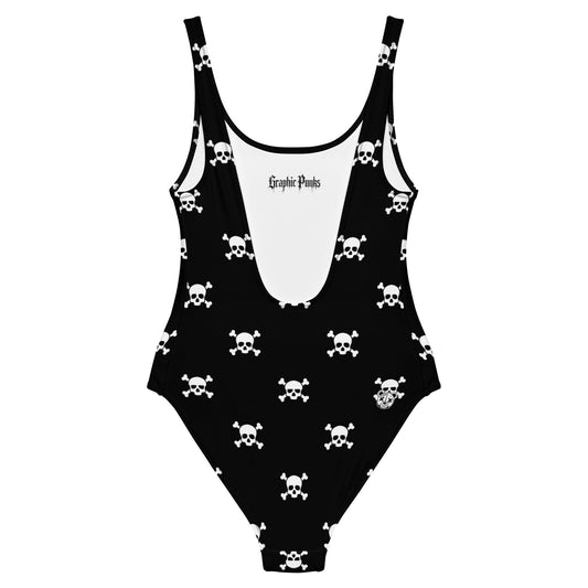 Pirate Skull One - Piece Swimsuit - Graphic Punks