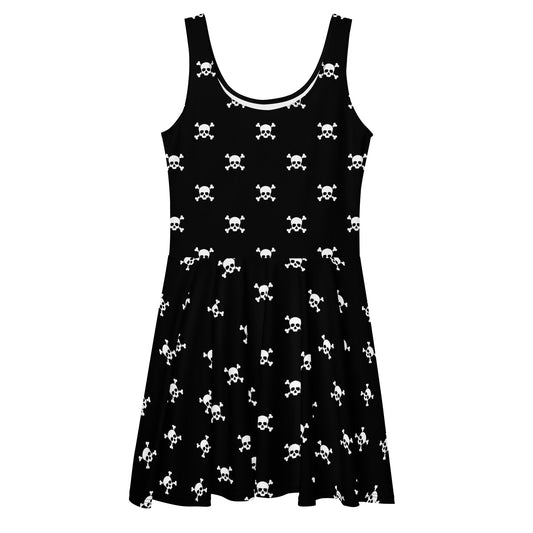 Pirate Skull Skater Dress - Graphic Punks