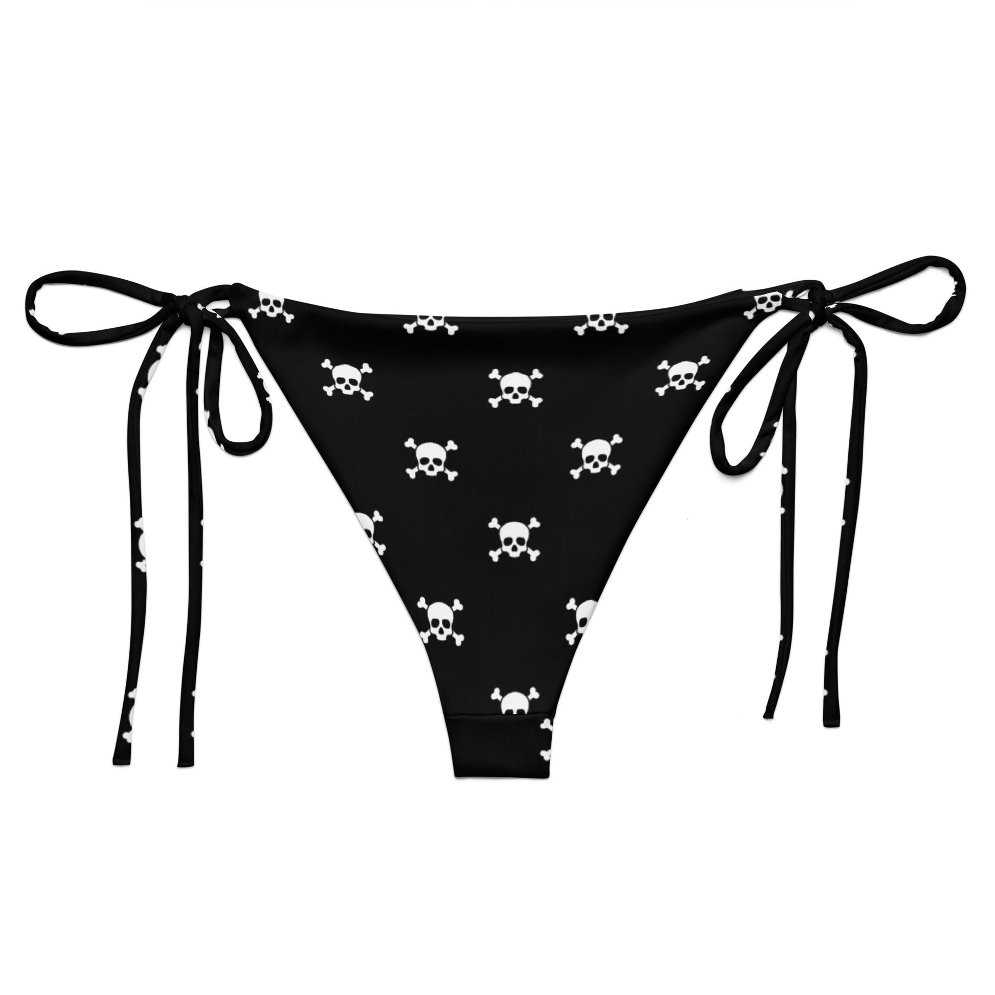 Pirate Skull String Bikini Bottom - Graphic Punks