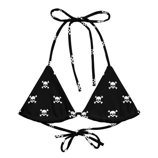 Pirate Skull String Bikini Top - Graphic Punks