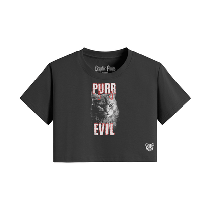 Purr Evil Crop Top - Graphic Punks