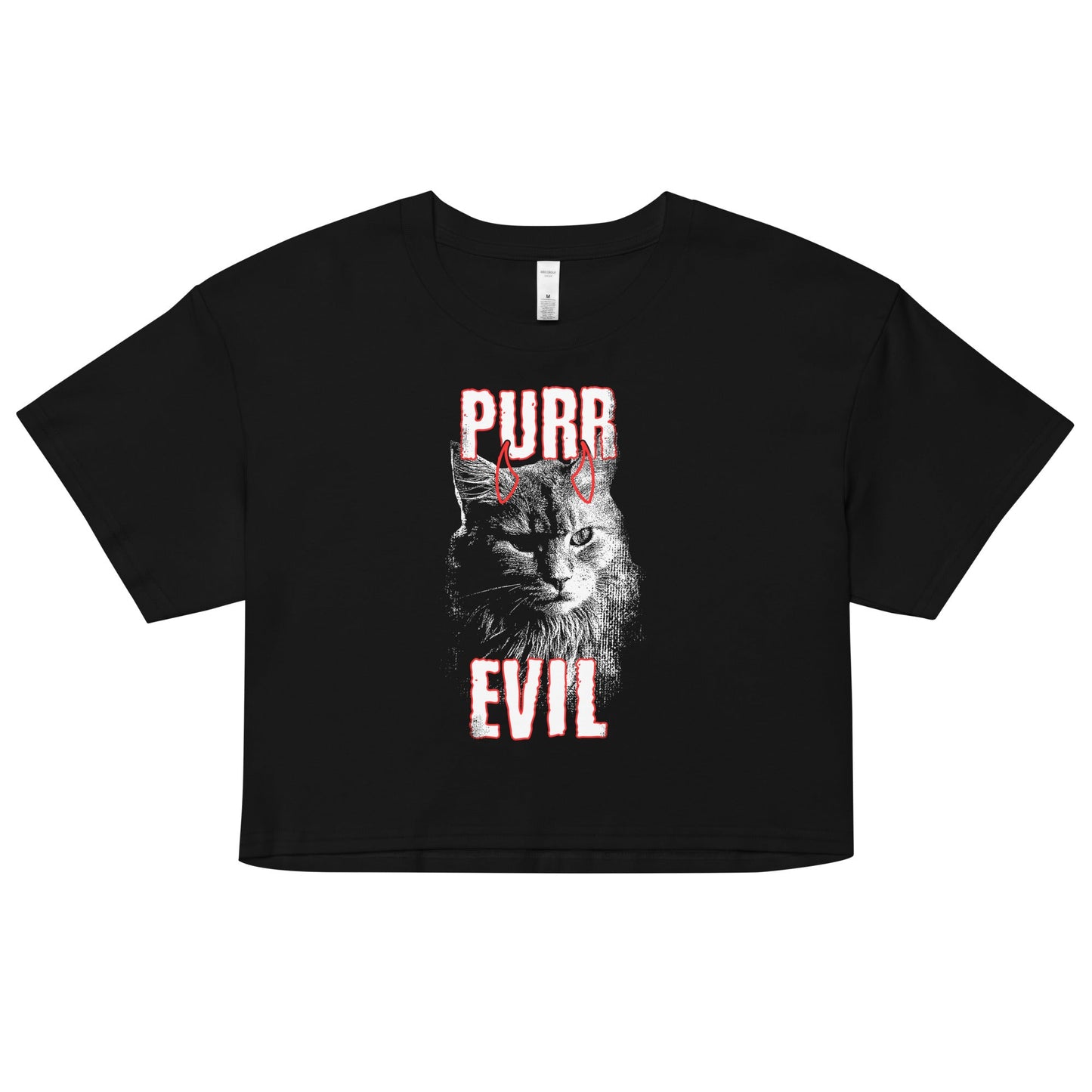 Purr Evil Crop Top - Graphic Punks