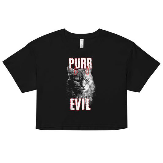 Purr Evil Crop Top - Graphic Punks