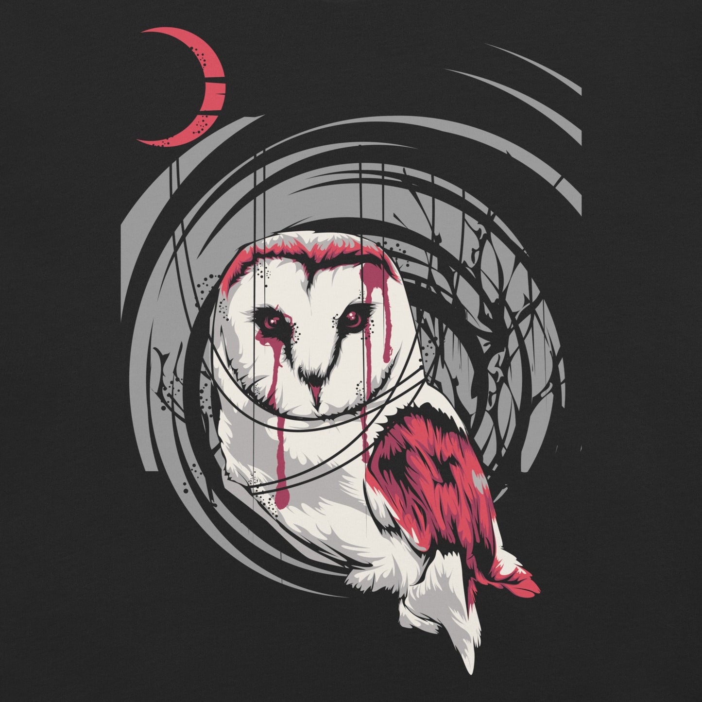 Red Owl Garment - Dyed Heavyweight T-Shirt - Graphic Punks