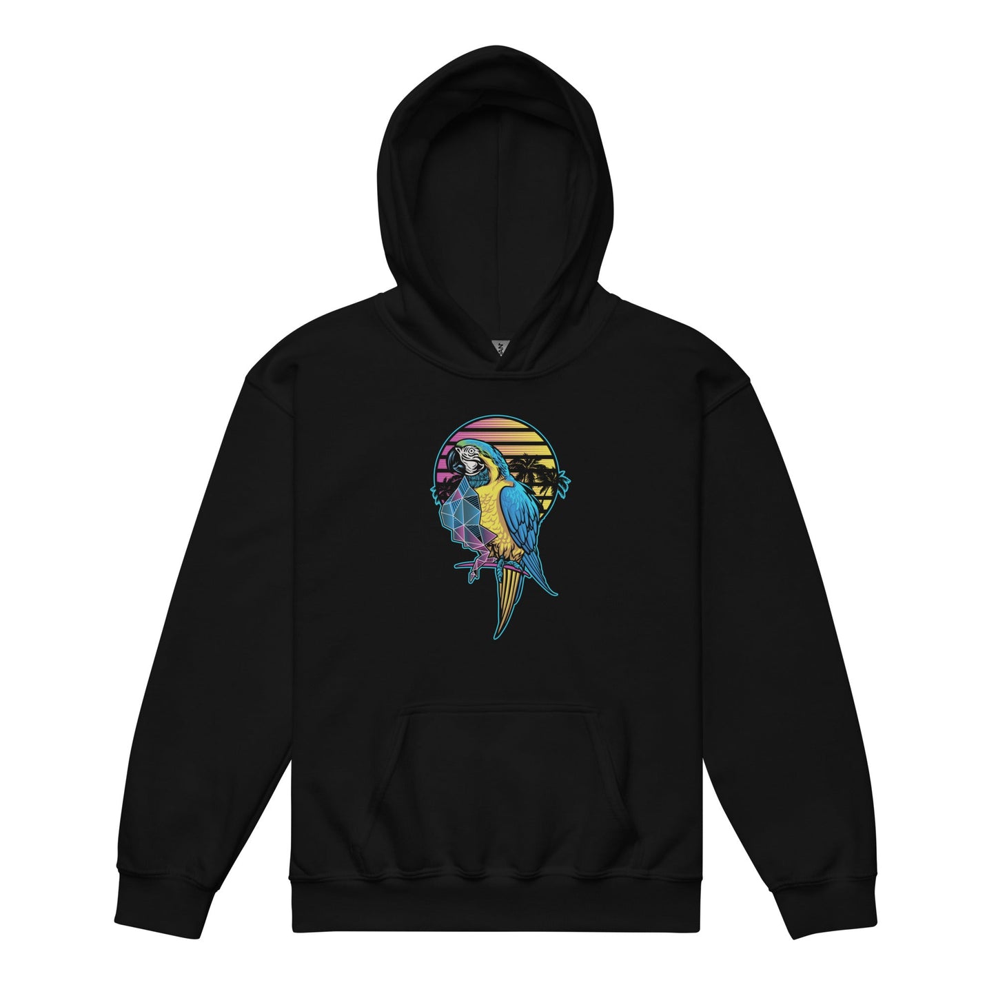 Retro Parrot Youth Heavy Blend Hooded Pullover - Graphic Punks