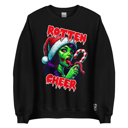 Rotten Cheer Unisex Sweatshirt (Black) - Graphic Punks