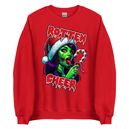 Rotten Cheer Unisex Sweatshirt (Red) - Graphic Punks