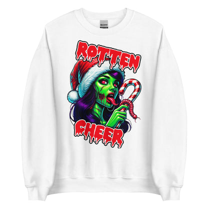 Rotten Cheer Unisex Sweatshirt (White) - Graphic Punks