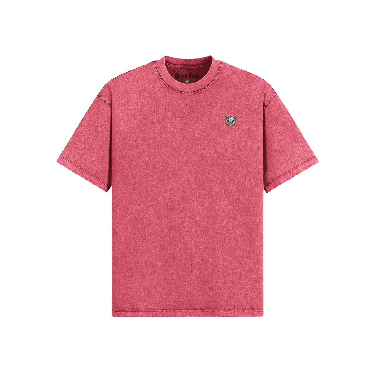 Sad Bear Snow Washed Oversized Tee - Graphic Punks