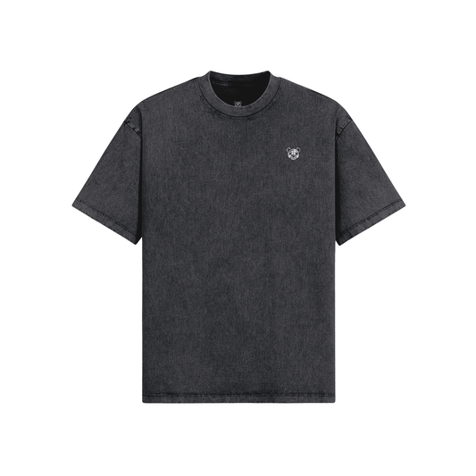 Sad Bear Snow Washed Oversized Tee - Graphic Punks