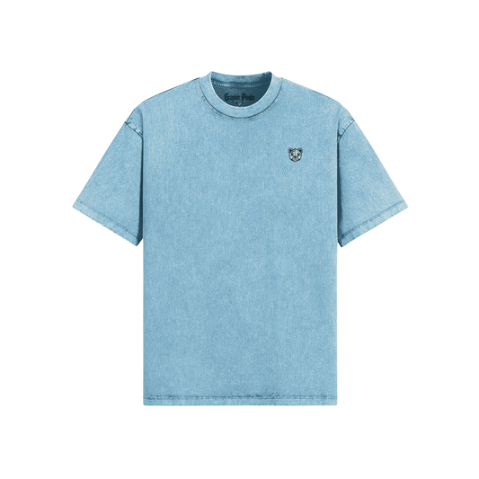 Sad Bear Snow Washed Oversized Tee - Graphic Punks