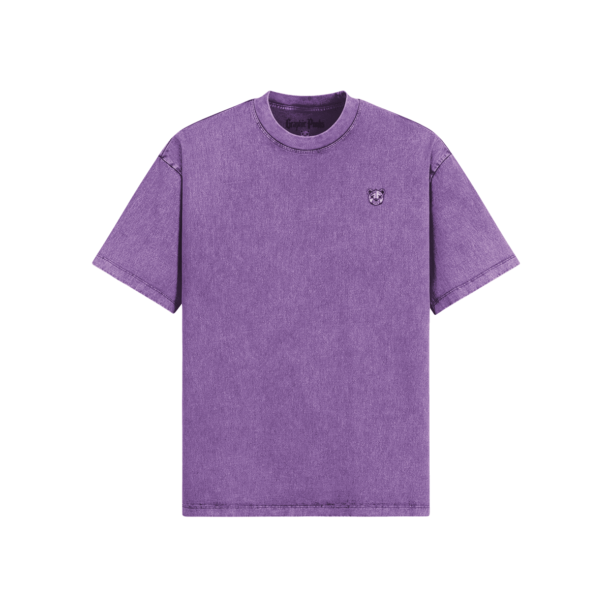 Sad Bear Snow Washed Oversized Tee - Graphic Punks