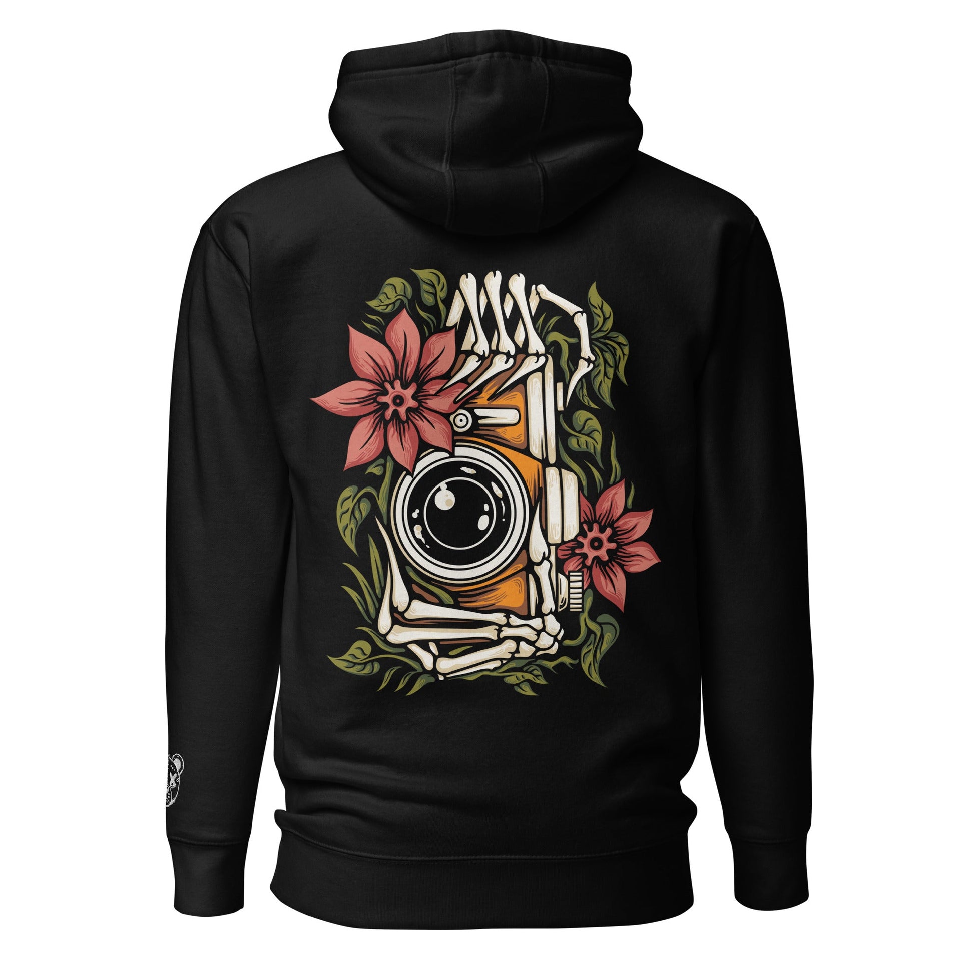 Skeleton Hand With Camera Unisex Hoodie - Graphic Punks