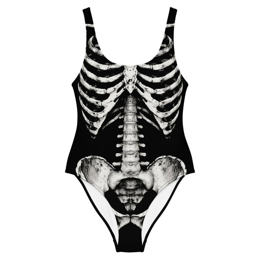 Skeleton One - Piece Swimsuit - Graphic Punks