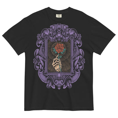 Skeleton Rose Garment - Dyed Heavyweight T-Shirt - Graphic Punks