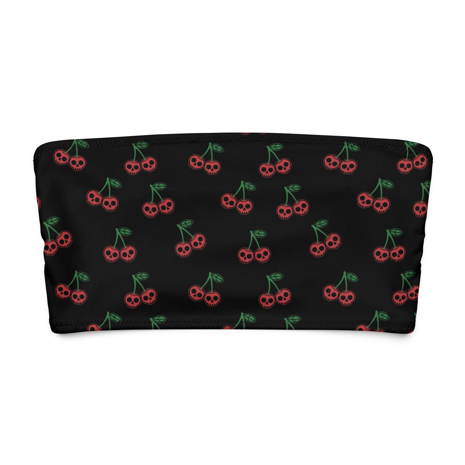 Skull Cherries Bandeau Bikini Top - Graphic Punks