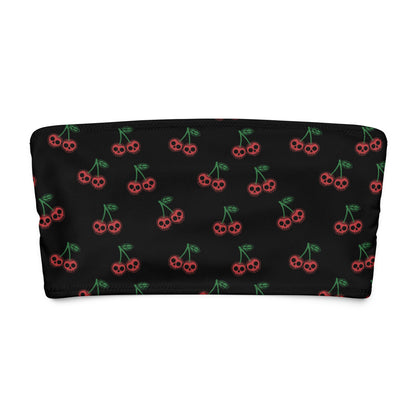 Skull Cherries Bandeau Bikini Top - Graphic Punks