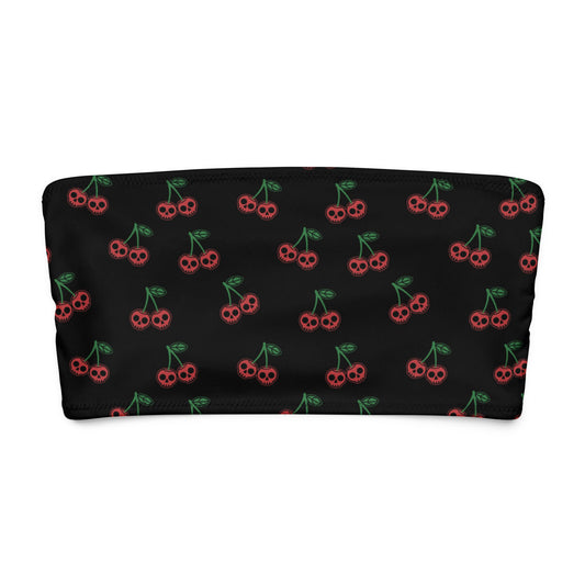 Skull Cherries Bandeau Bikini Top - Graphic Punks