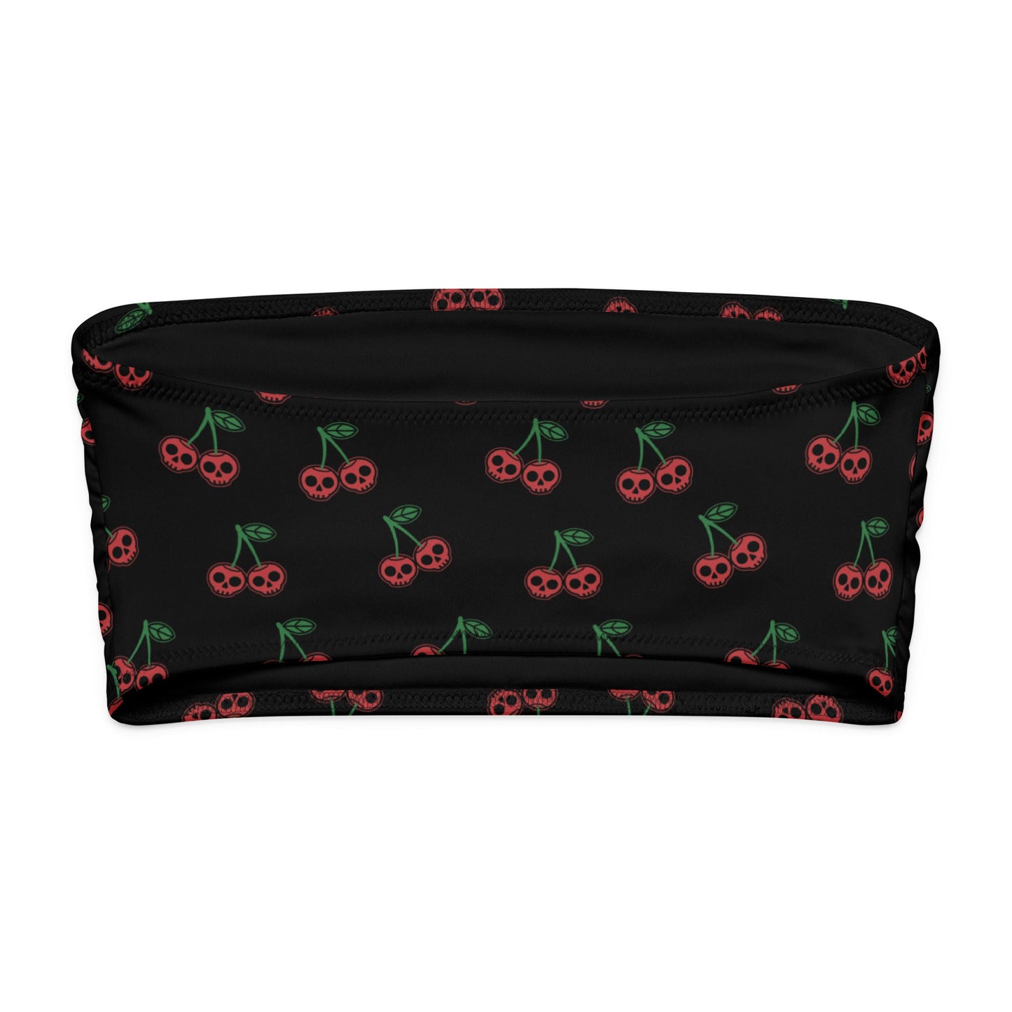 Skull Cherries Bandeau Bikini Top - Graphic Punks