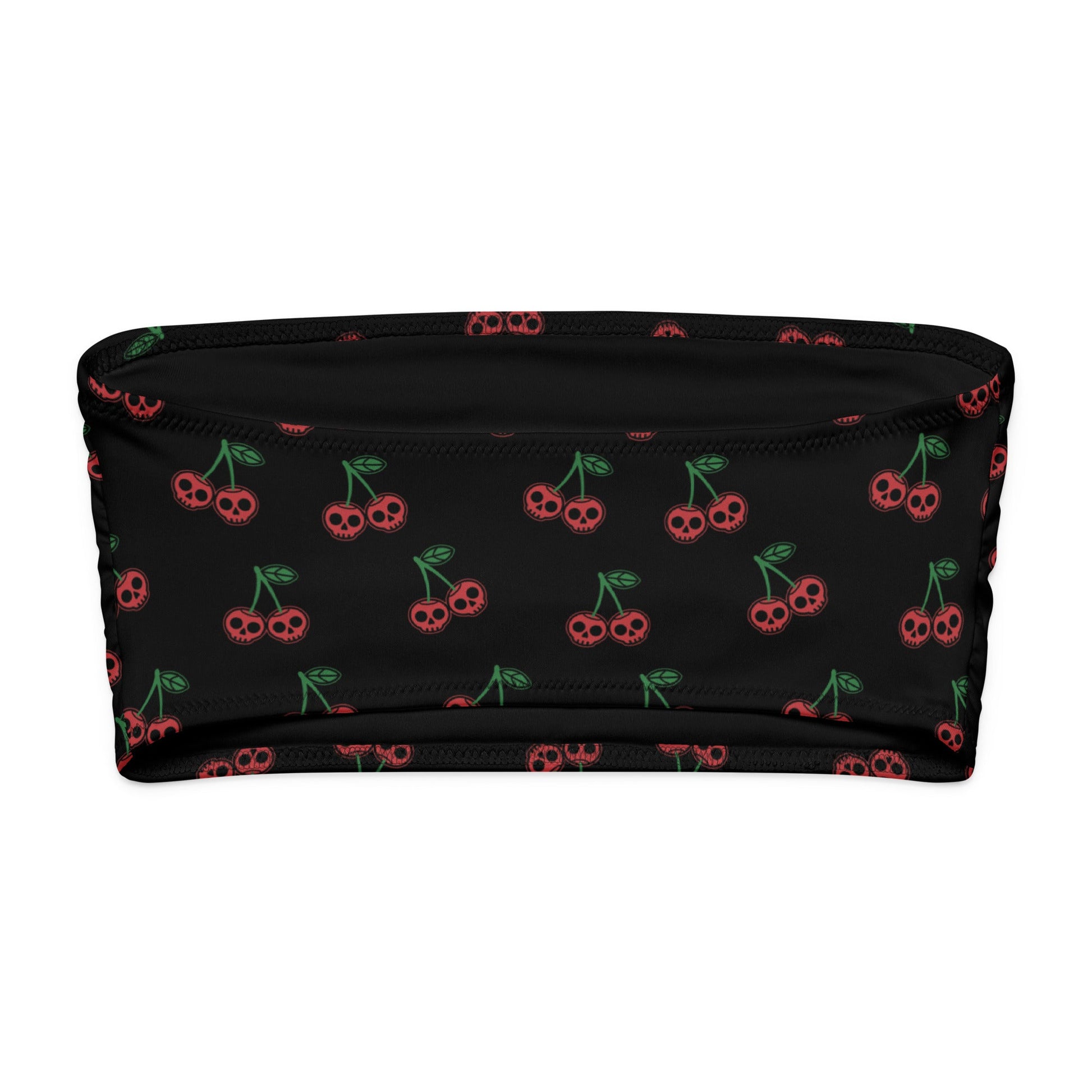 Skull Cherries Bandeau Bikini Top - Graphic Punks