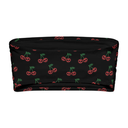 Skull Cherries Bandeau Bikini Top - Graphic Punks