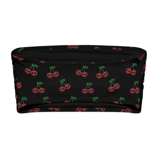 Skull Cherries Bandeau Bikini Top - Graphic Punks
