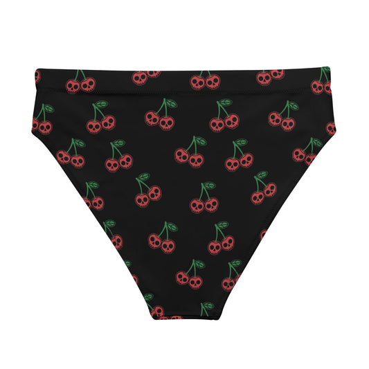 Skull Cherries High - Waisted Bikini Bottom - Graphic Punks