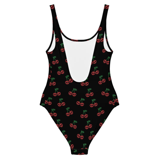 Skull Cherries One - Piece Swimsuit - Graphic Punks