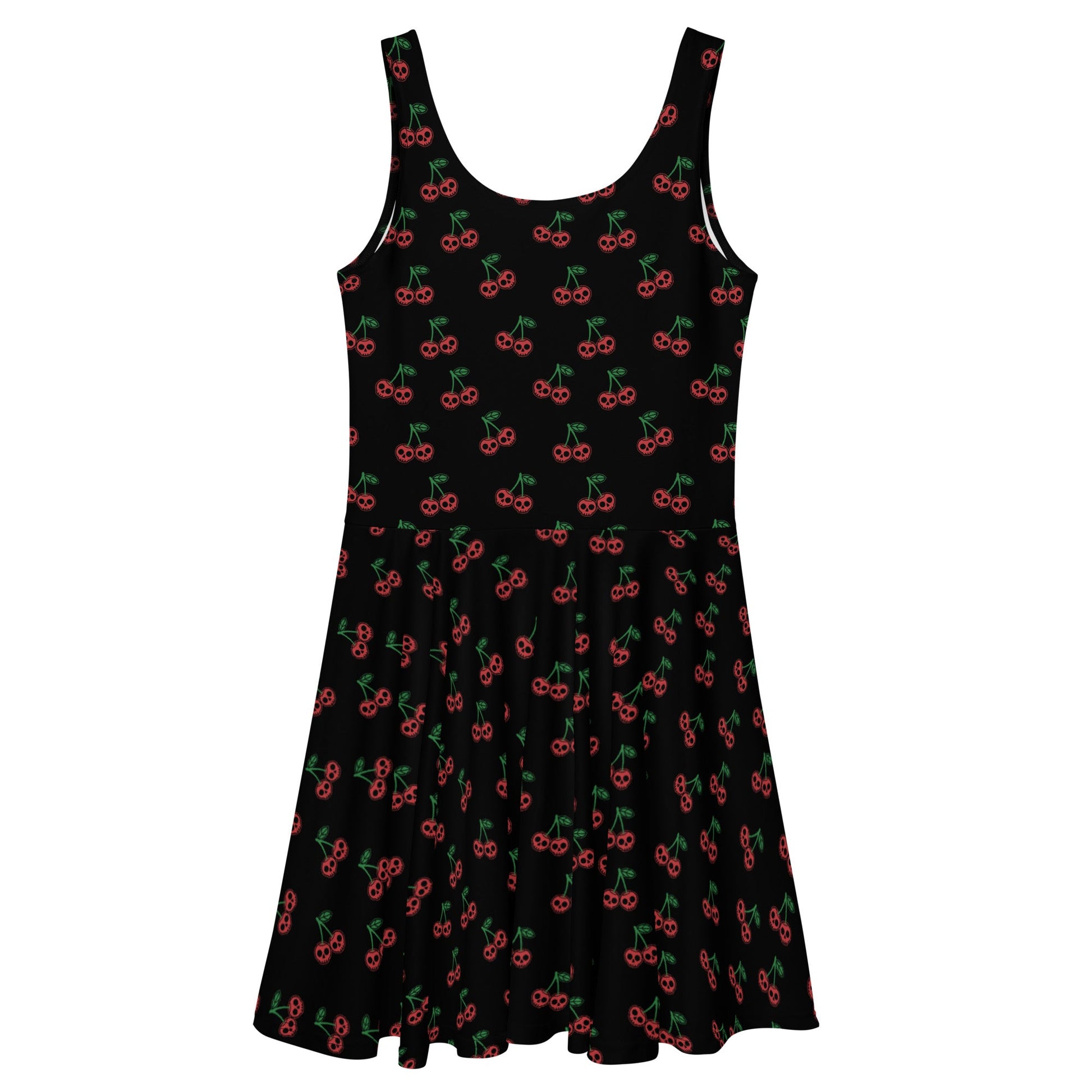 Skull Cherries Skater Dress - Graphic Punks