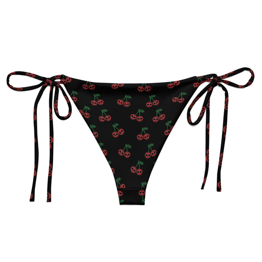 Skull Cherries String Bikini Bottom - Graphic Punks