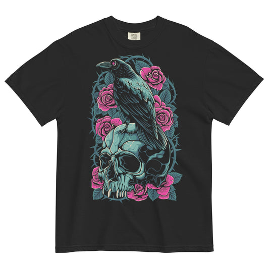 Skull & Crow Garment - Dyed Heavyweight T-Shirt - Graphic Punks
